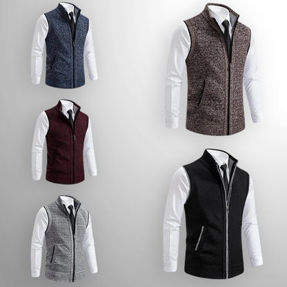 Harrison Gilet | Chaleco de Lana con Cierre Total