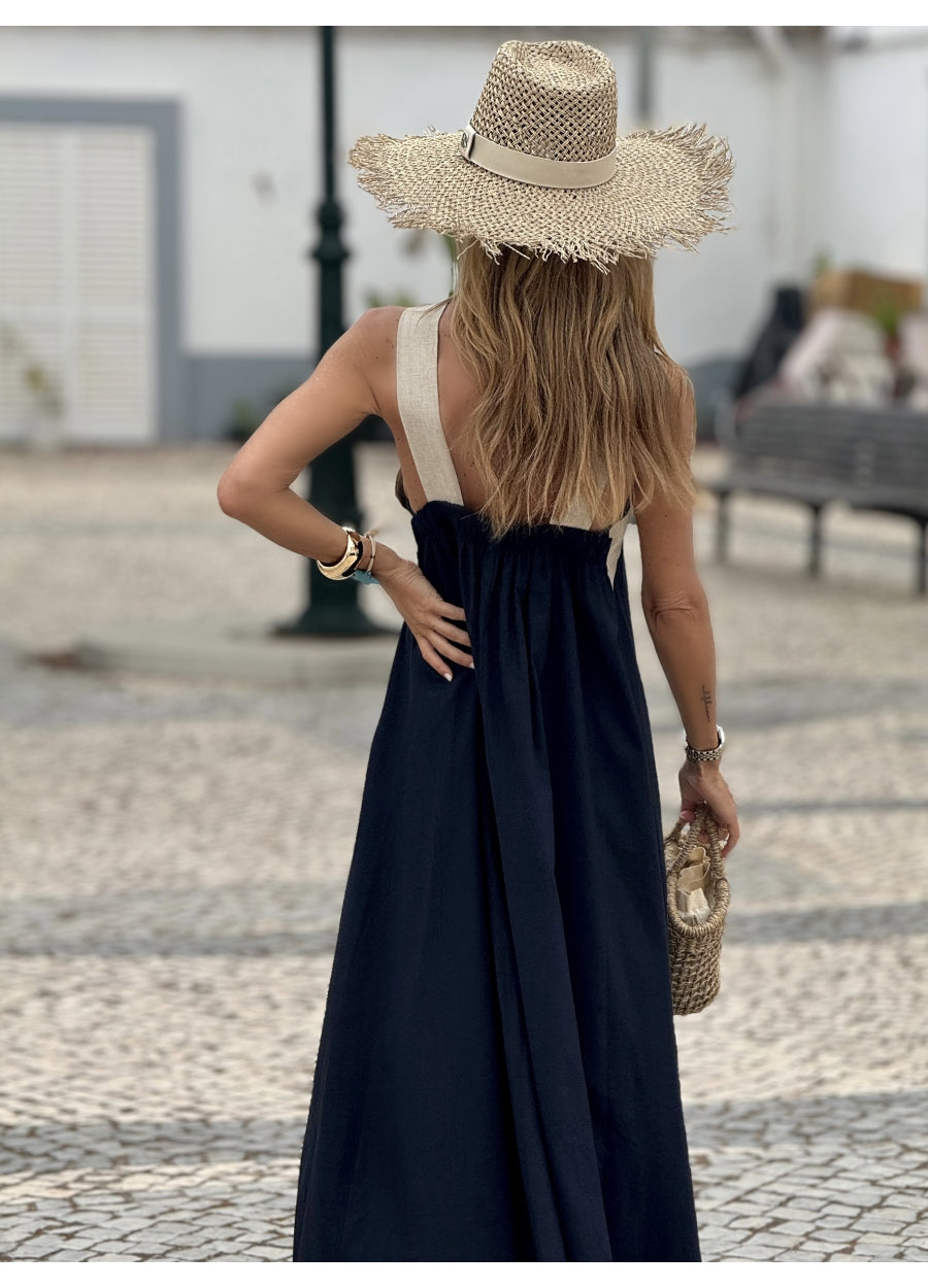 Lidia - Vestido largo de cuello halter