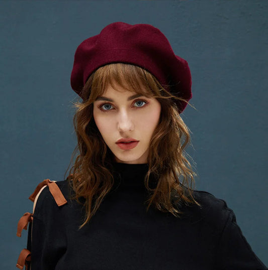 Celestial Blue Wool Beret